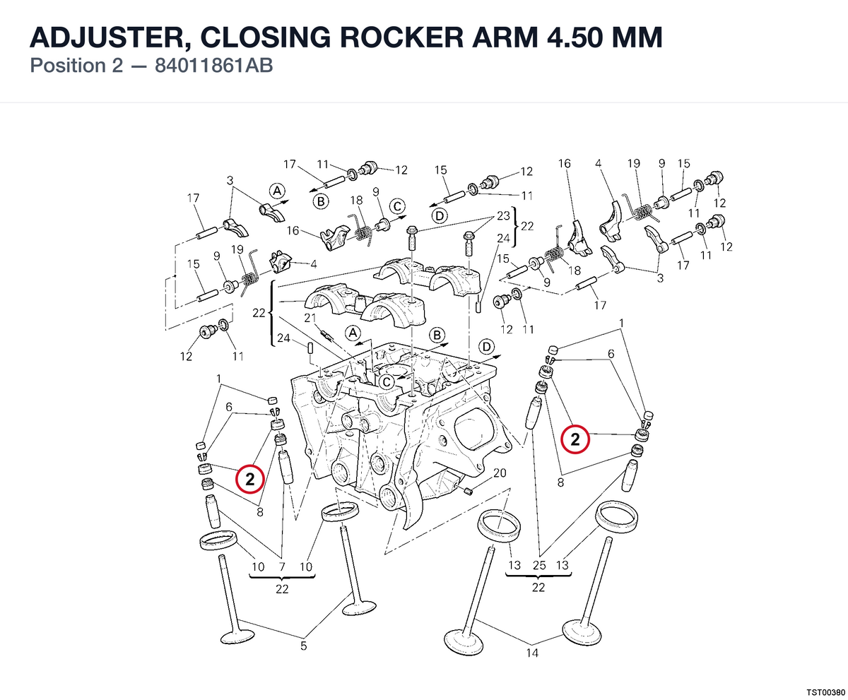 ADJUSTER, CLOSING ROCKER ARM 4.50 MM