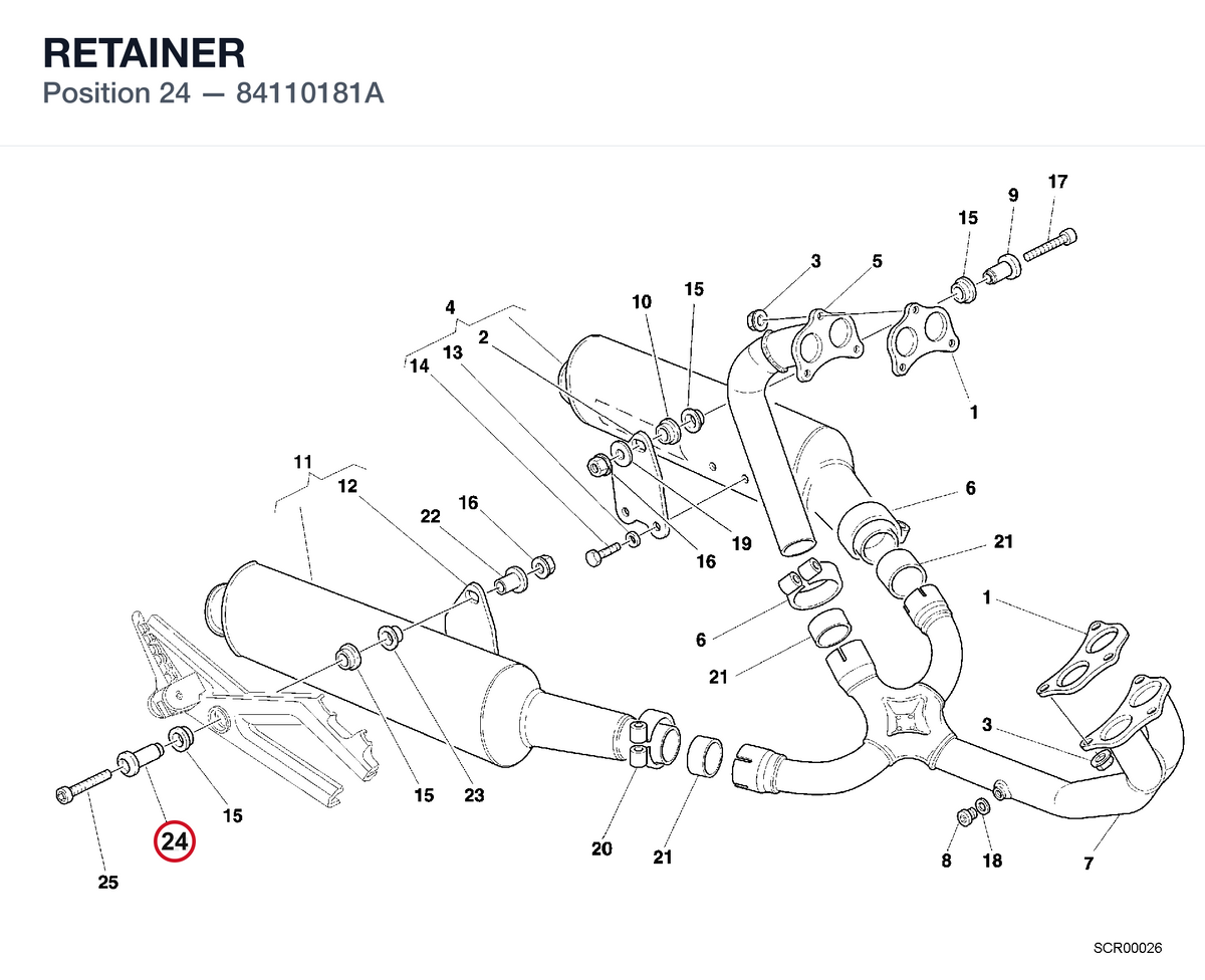 RETAINER 84110181A diagram position