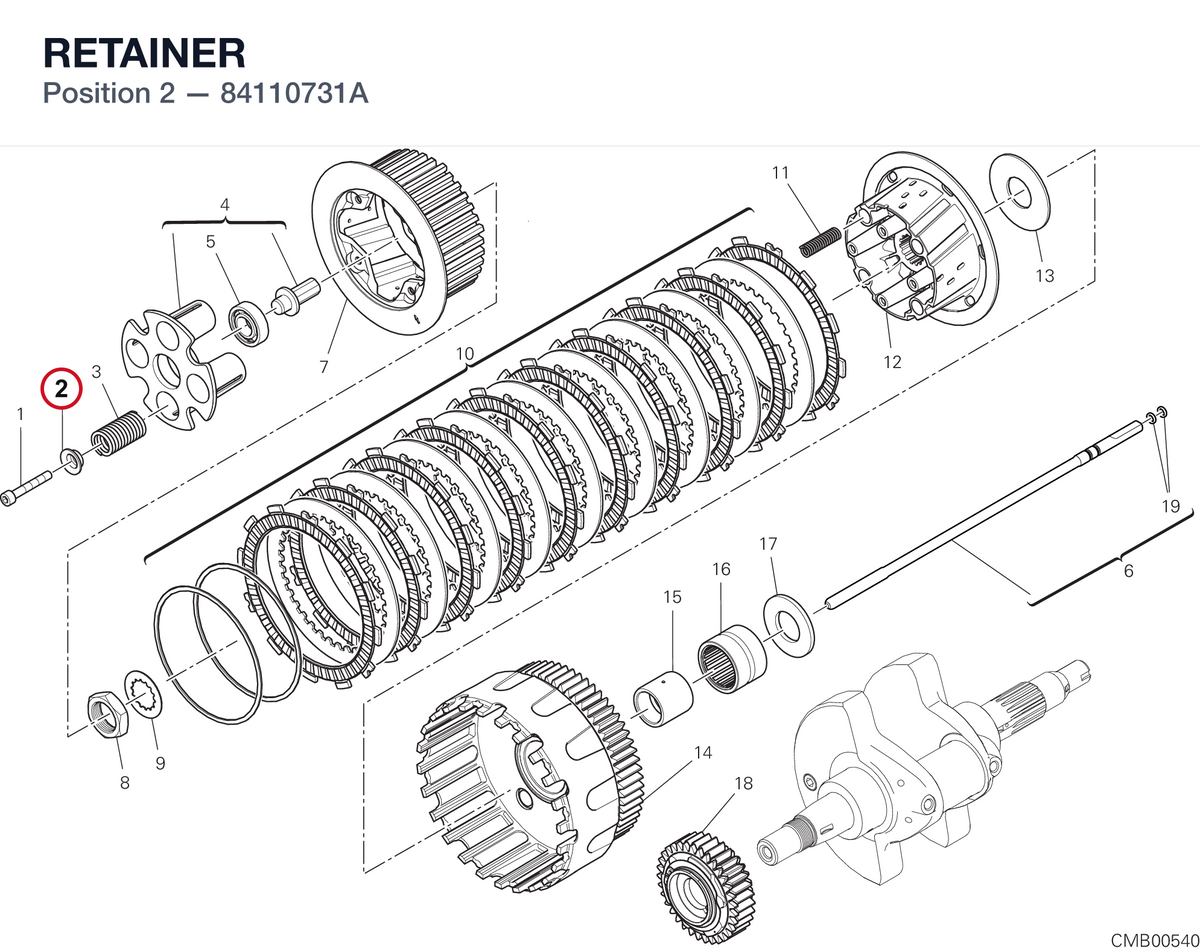 RETAINER 84110731A diagram position