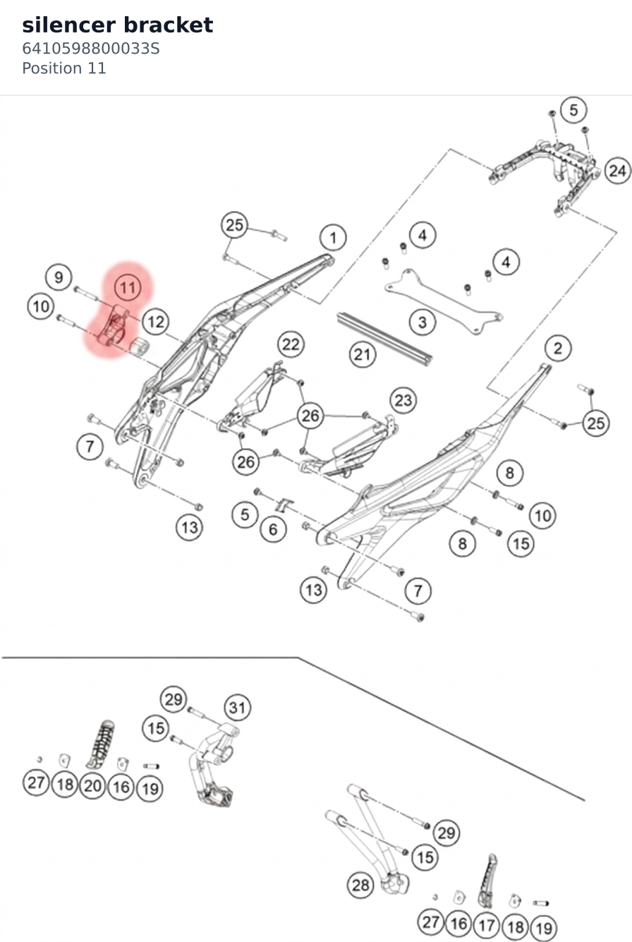 Diagram preview: silencer bracket (6410598800033S)