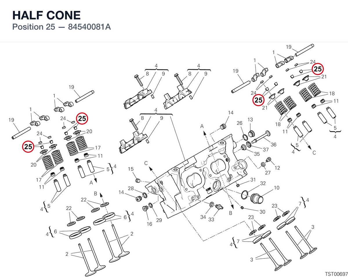 HALF CONE 84540081A diagram position