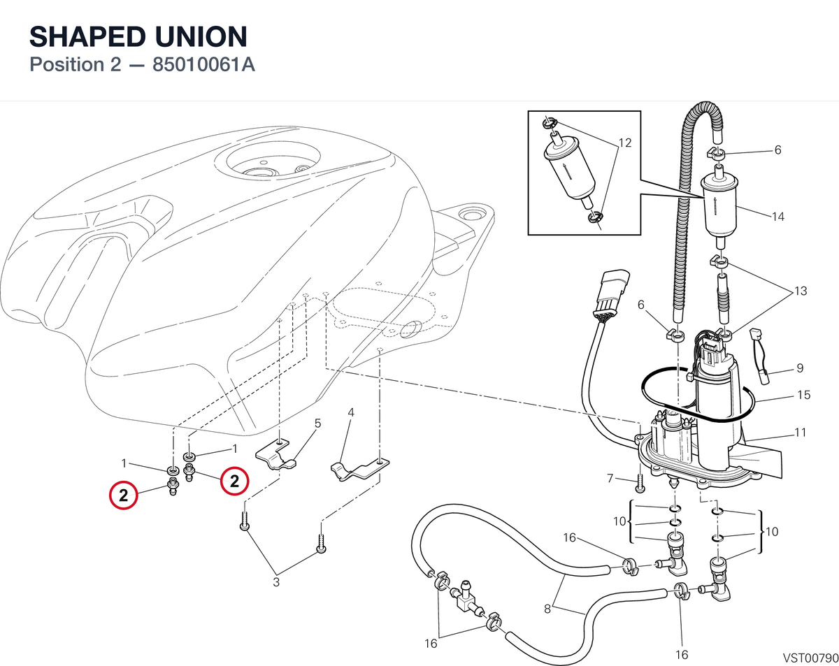 SHAPED UNION 85010061A diagram position