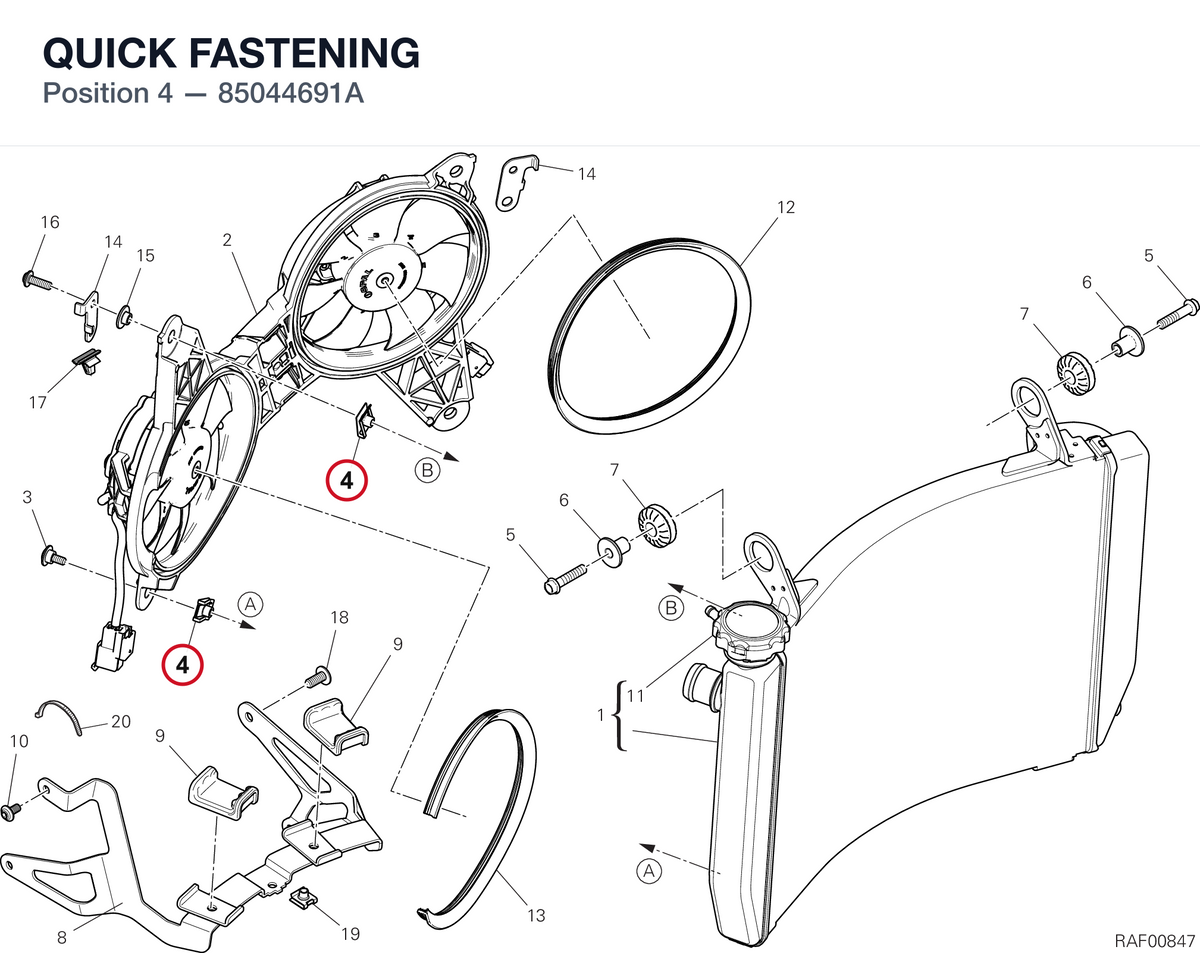 QUICK FASTENING 85044691A diagram position
