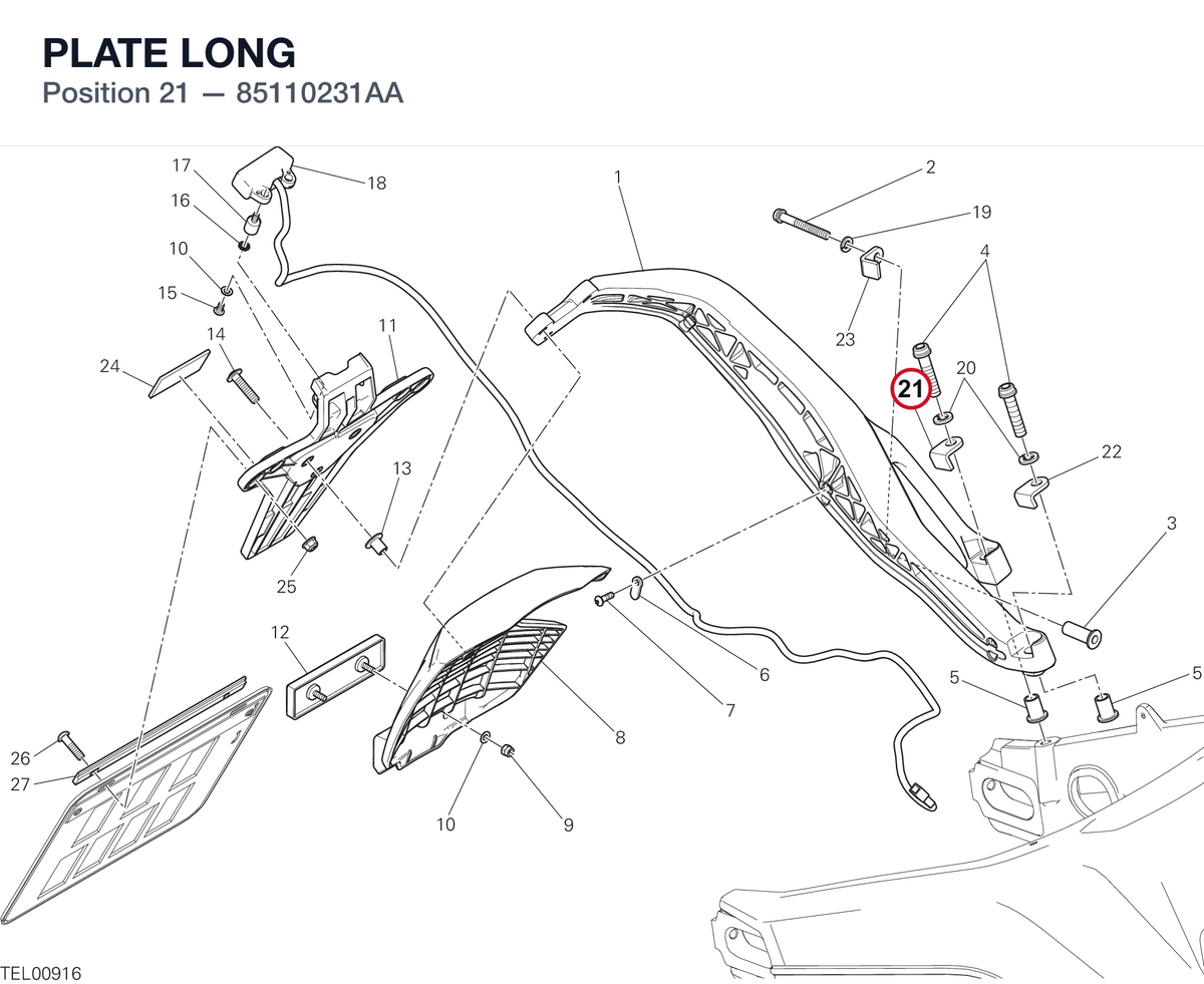 PLATE LONG 85110231AA diagram position