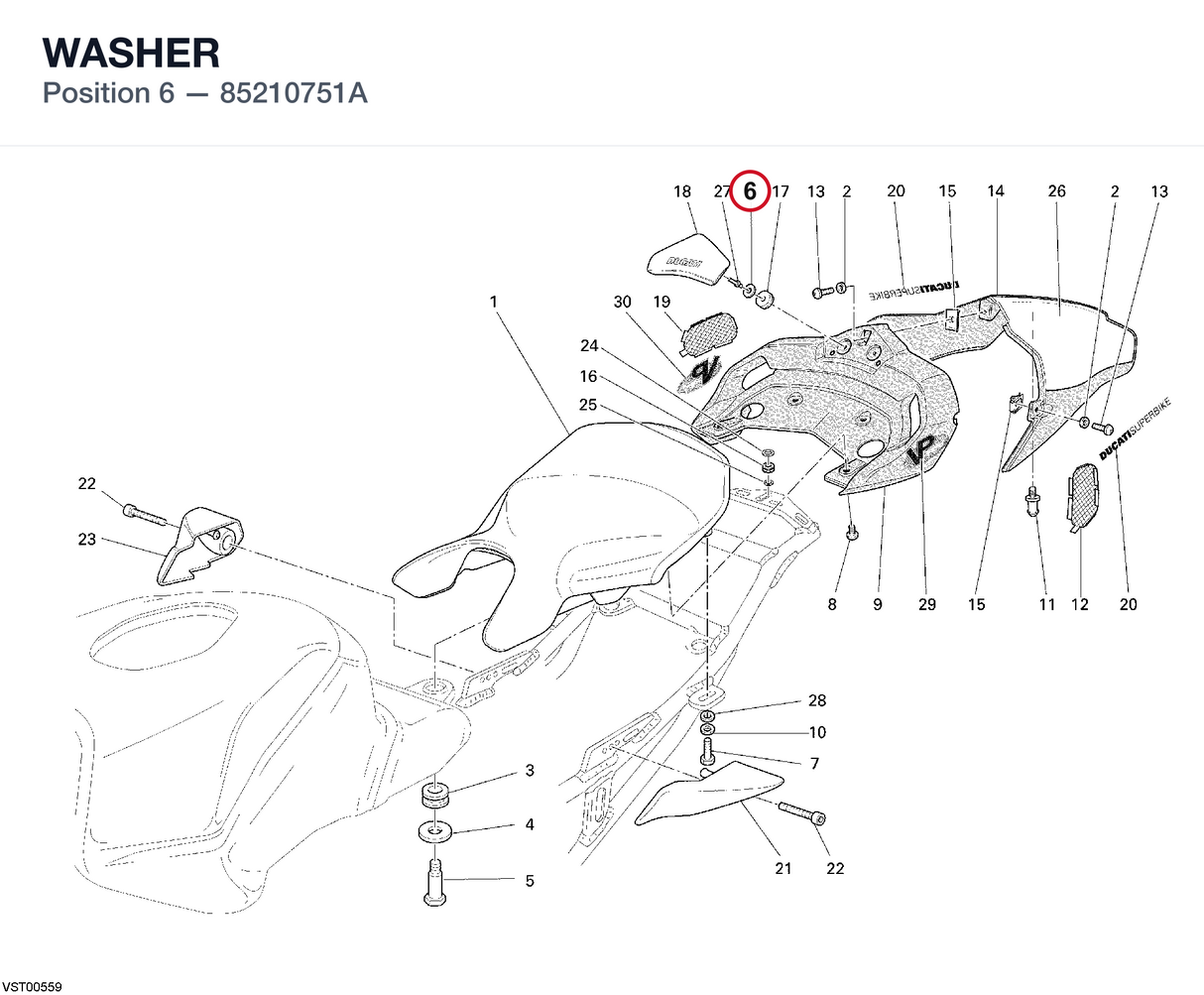 WASHER 85210751A diagram position