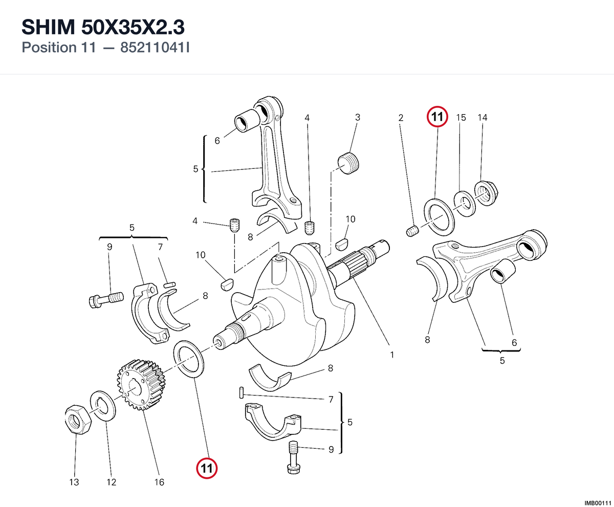 SHIM 50X35X2.3 85211041I diagram position