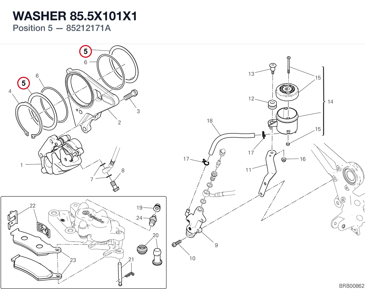 WASHER 85.5X101X1 85212171A diagram position