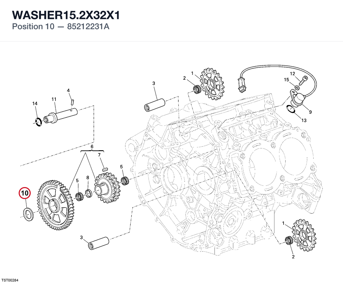 WASHER15.2X32X1 85212231A diagram position