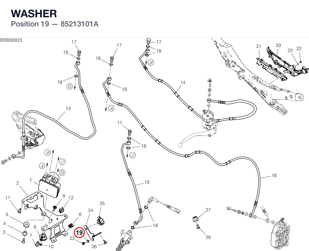 WASHER 85213101A diagram position