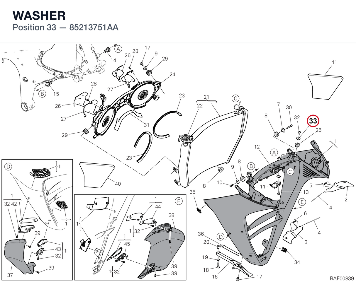 WASHER 85213751AA diagram position