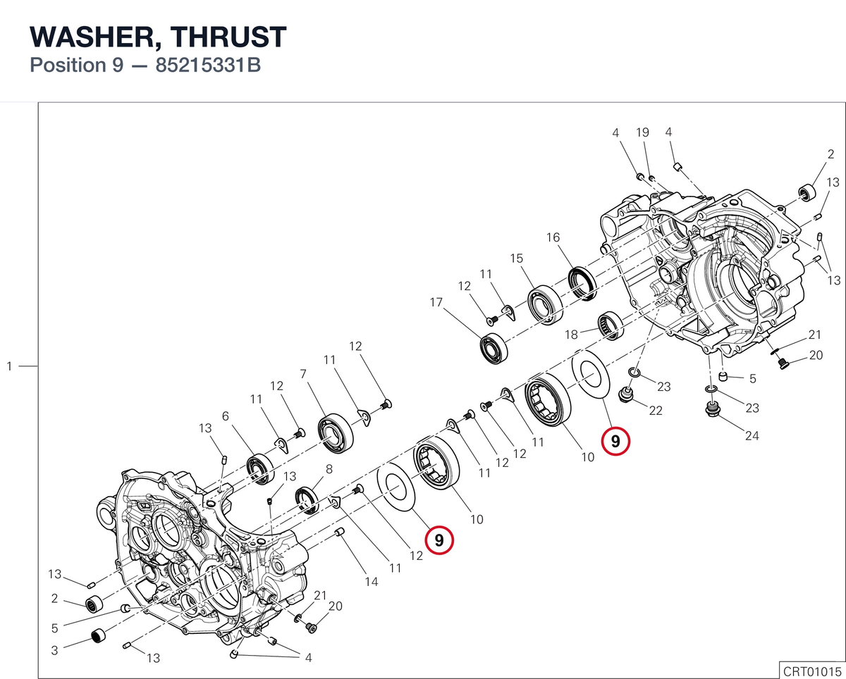 WASHER, THRUST 85215331B diagram position