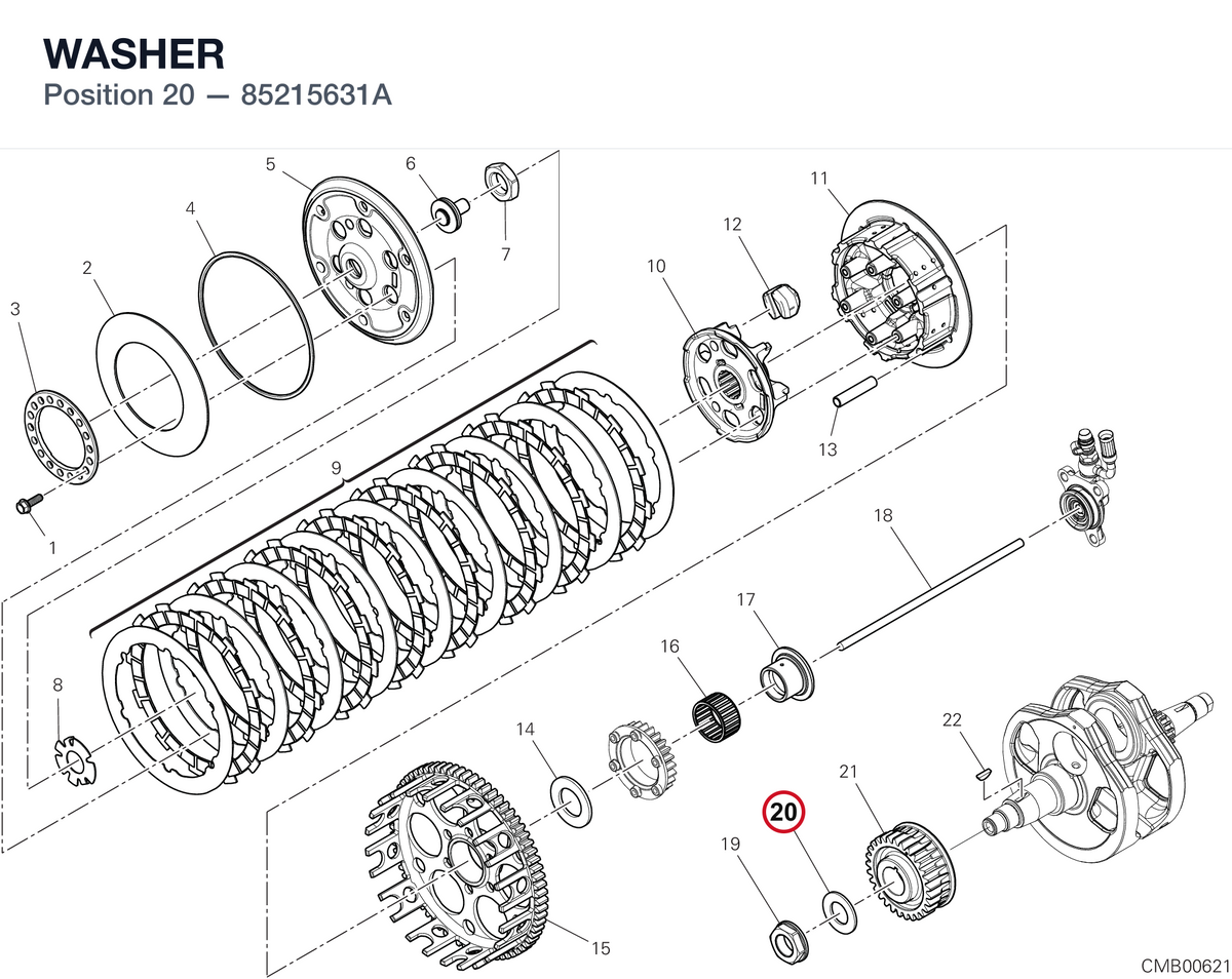 WASHER 85215631A diagram position