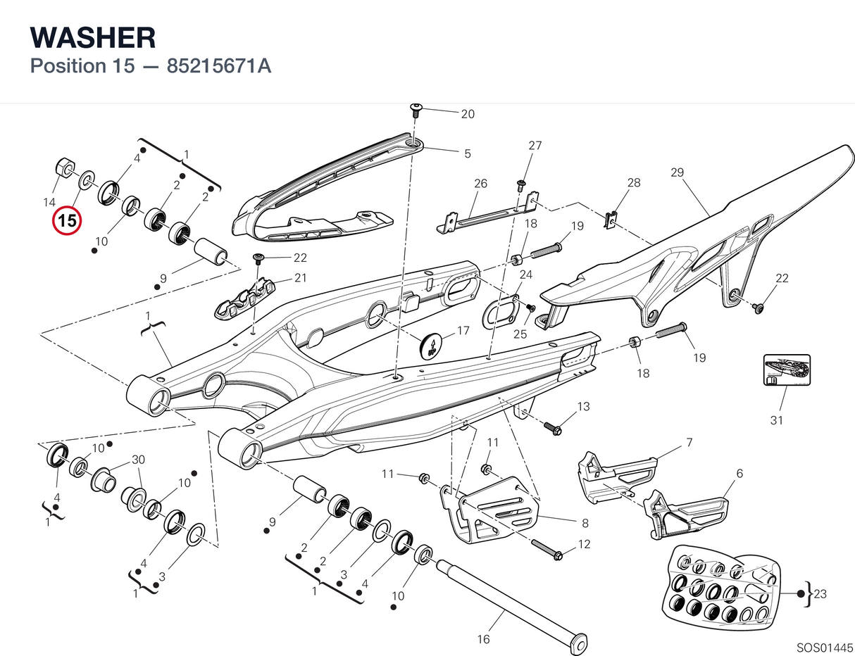 WASHER 85215671A diagram position