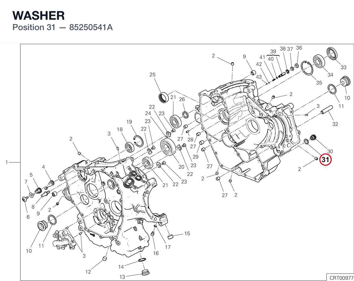 WASHER 85250541A diagram position