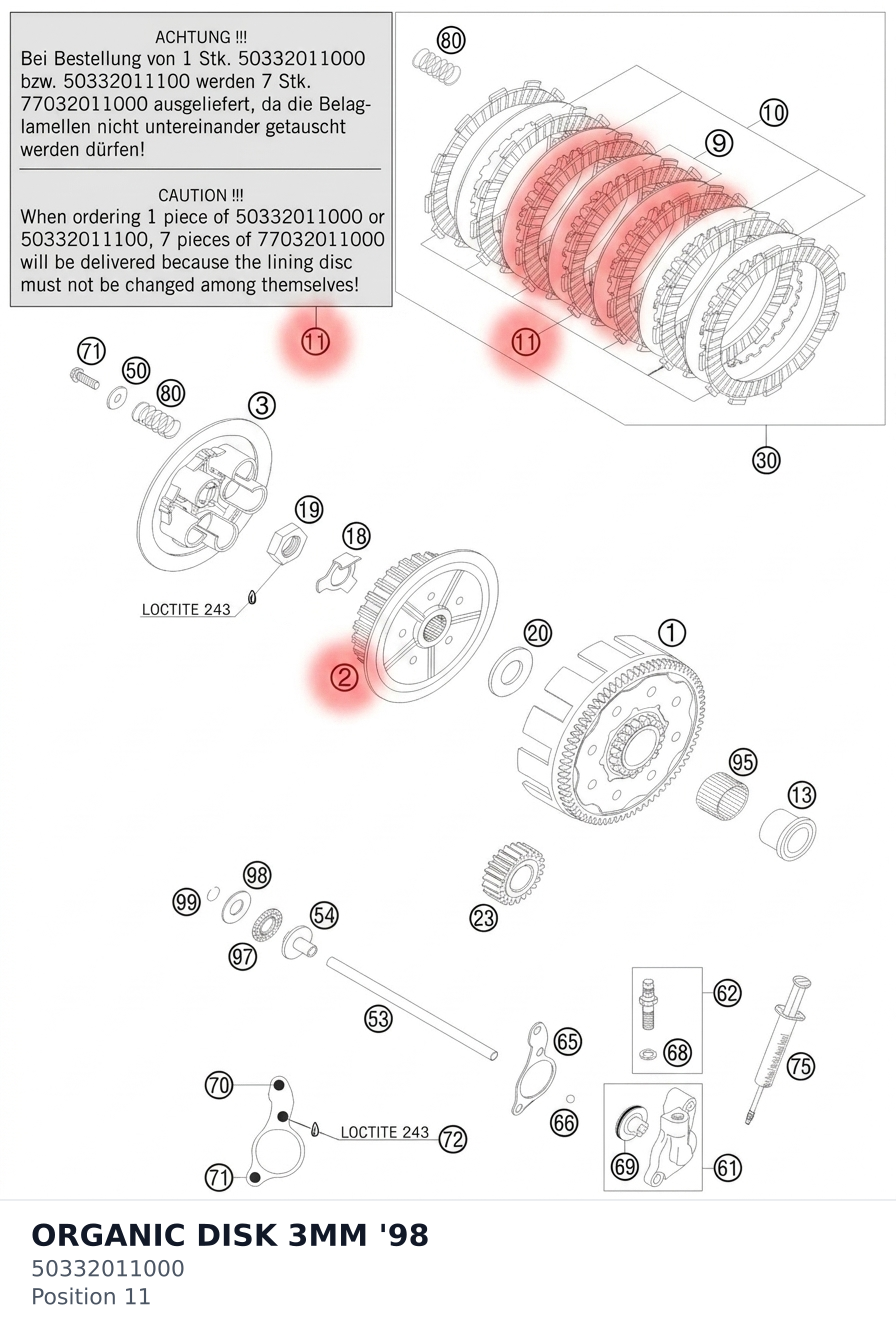 Diagram preview: ORGANIC DISK 3MM '98 (50332011000)