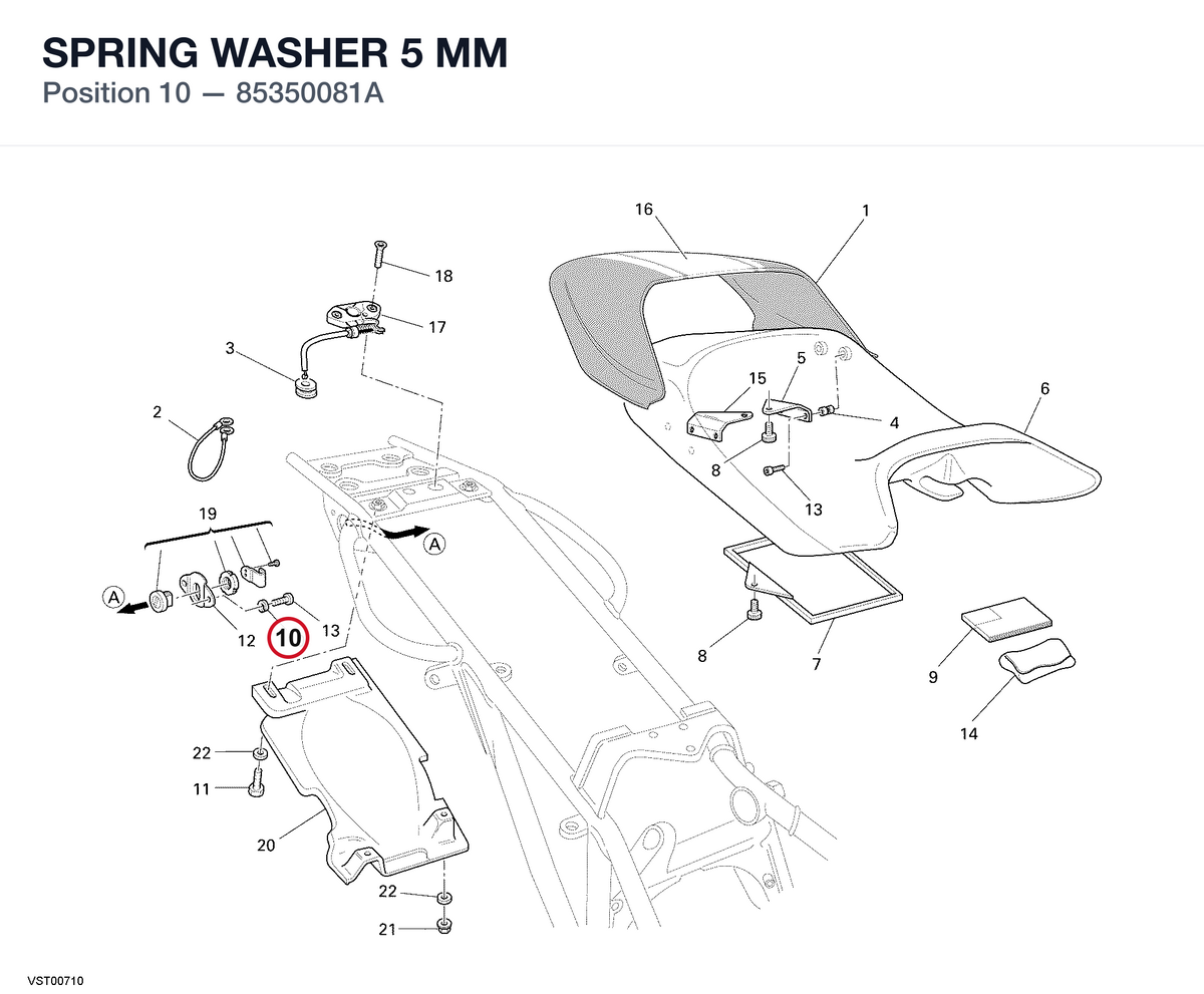 SPRING WASHER 5 MM 85350081A diagram position