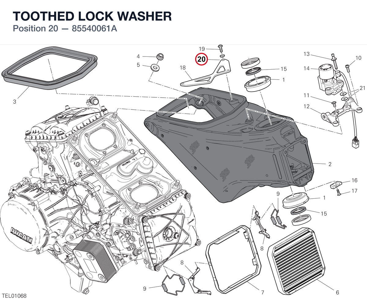 TOOTHED LOCK WASHER 85540061A diagram position