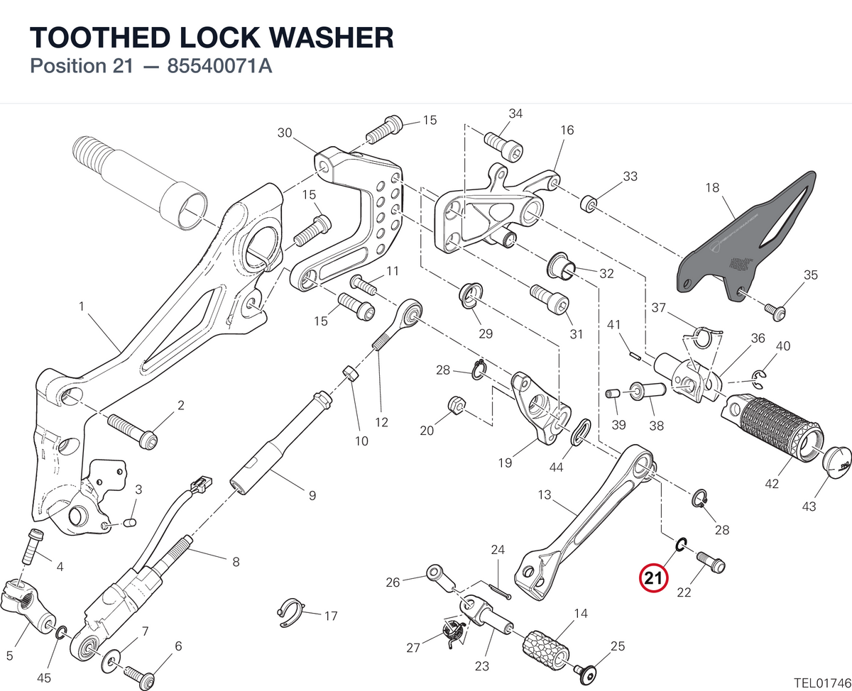 TOOTHED LOCK WASHER 85540071A diagram position