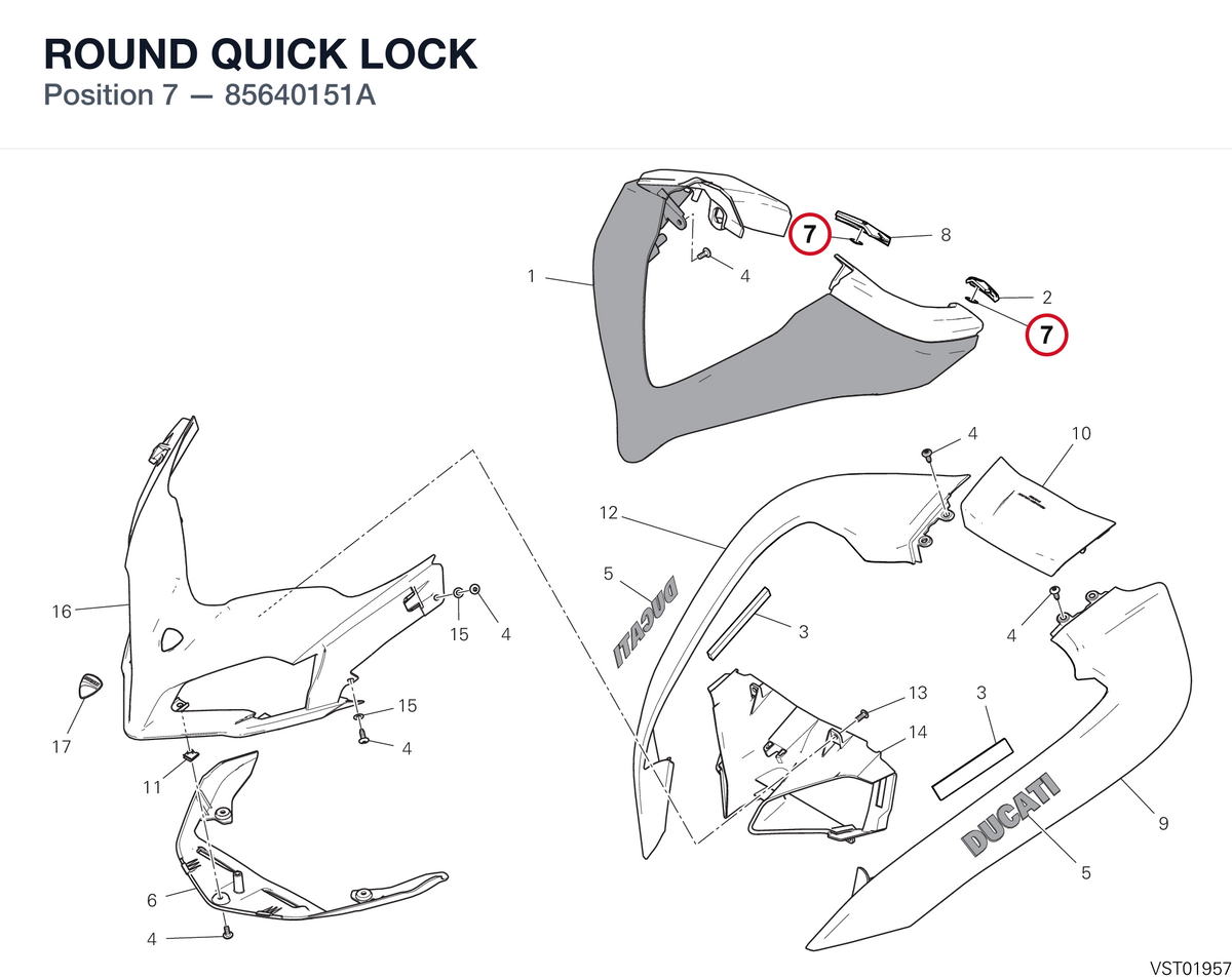 ROUND QUICK LOCK 85640151A diagram position