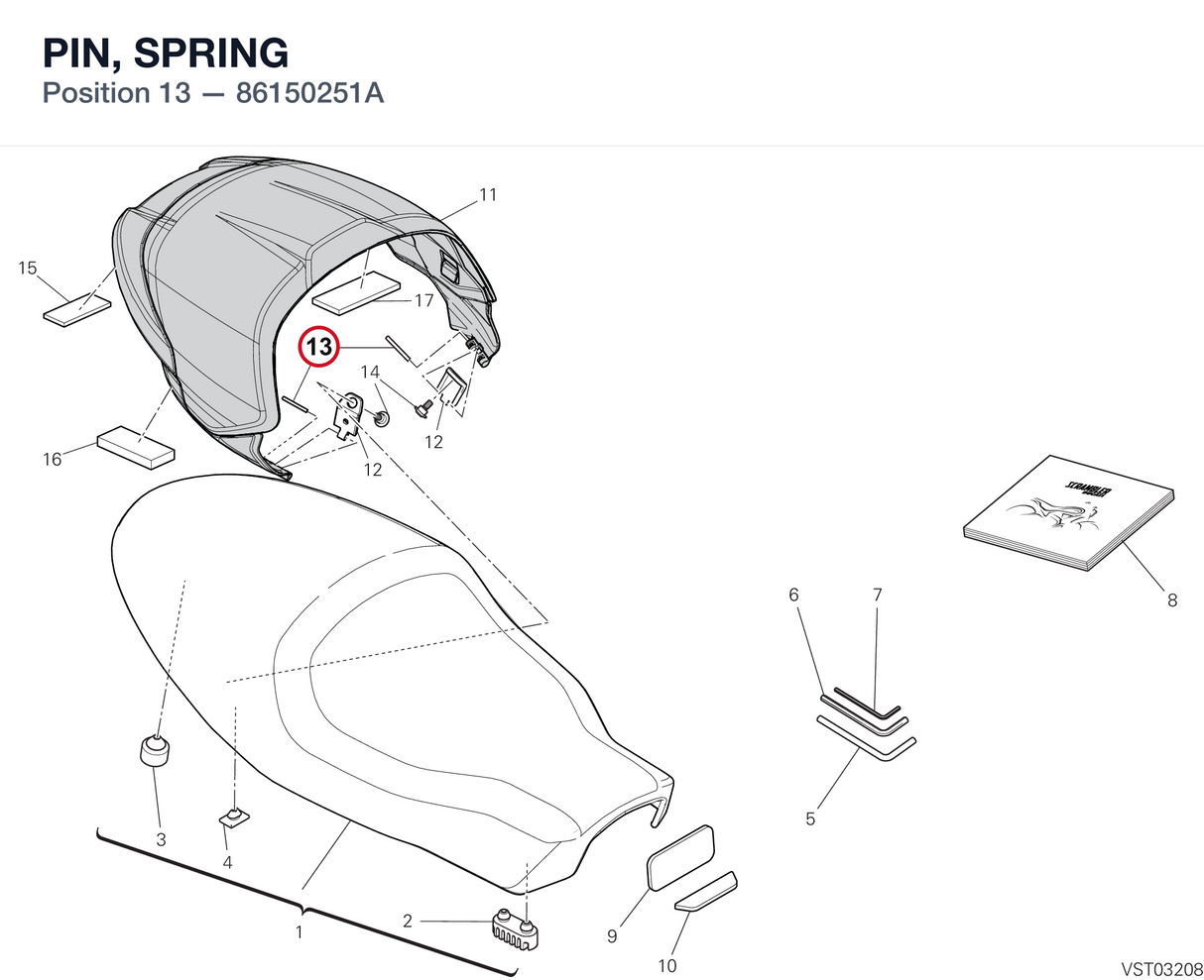 PIN, SPRING 86150251A diagram position