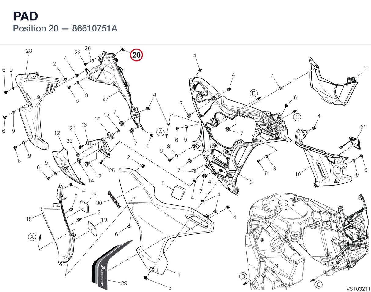 PAD 86610751A diagram position