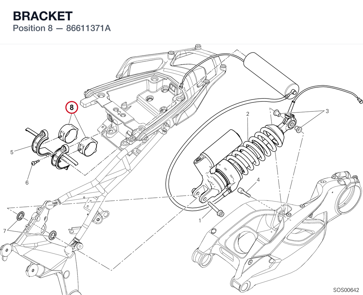 BRACKET 86611371A diagram position
