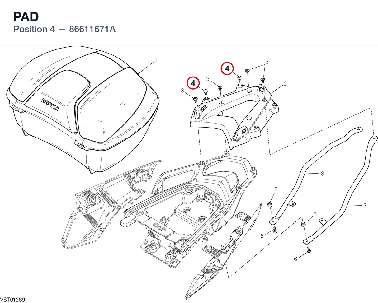 PAD 86611671A diagram position