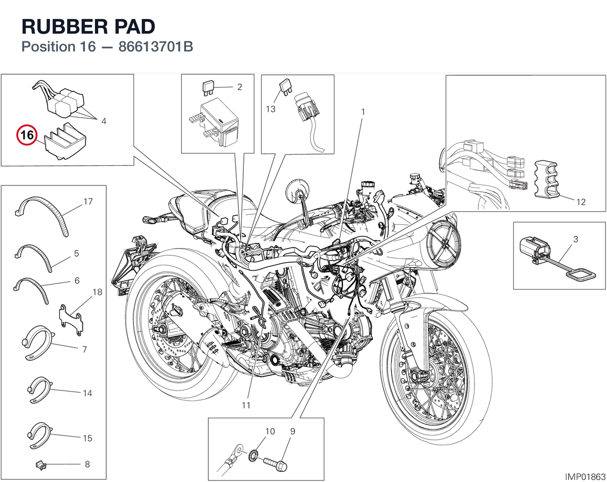 RUBBER PAD 86613701B diagram position