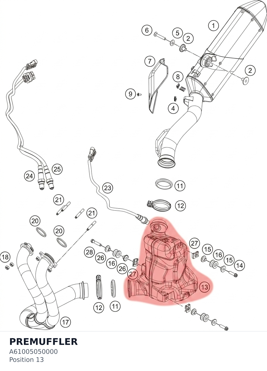 Diagram preview: PREMUFFLER (A61005050000)