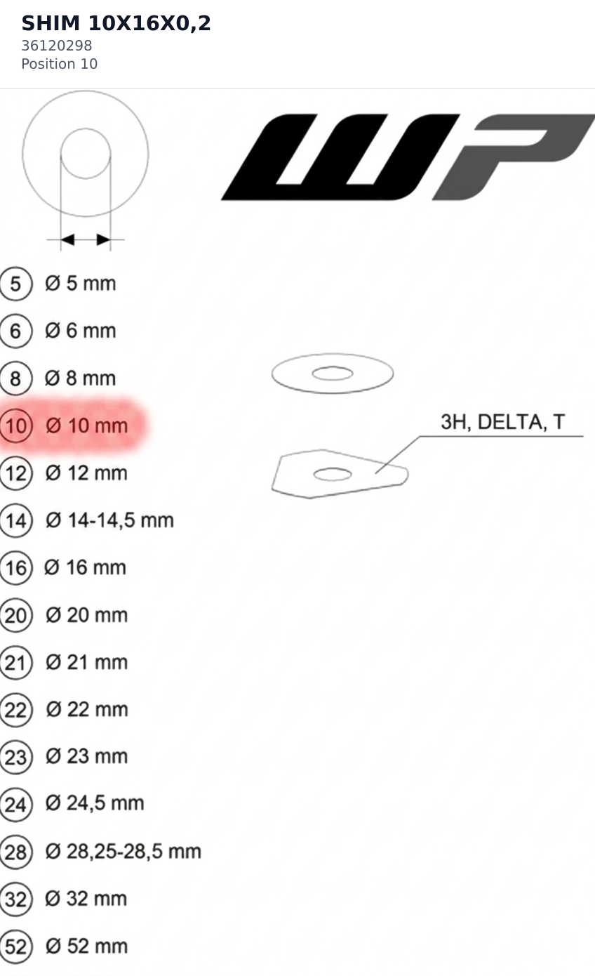 Diagram preview: SHIM 10X16X0,2 (36120298)