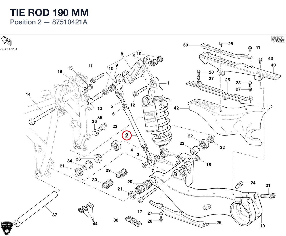 TIE ROD 190 MM