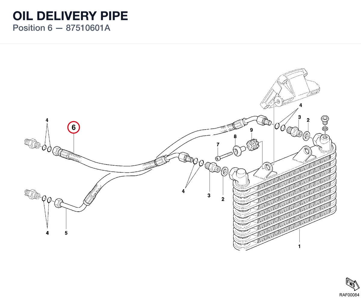 OIL DELIVERY PIPE