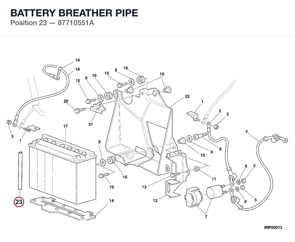 BATTERY BREATHER PIPE