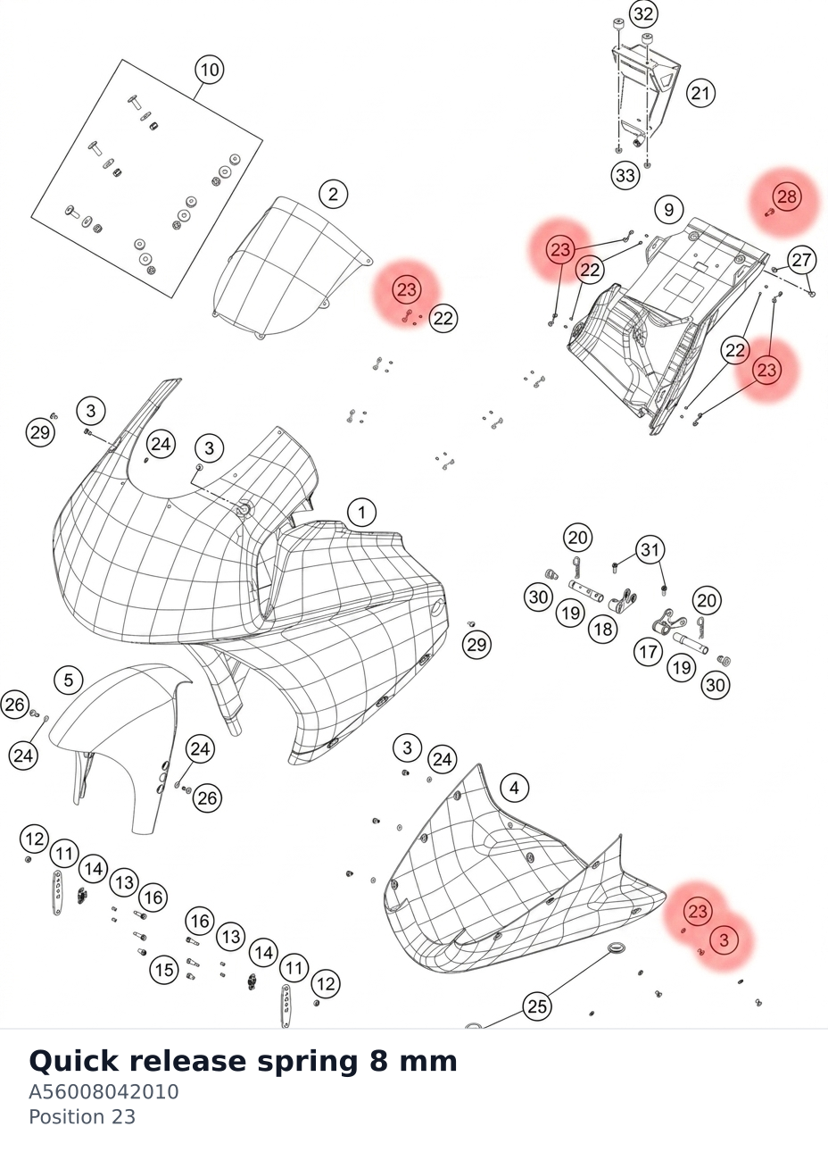 Diagram preview: Quick release spring 8 mm (A56008042010)