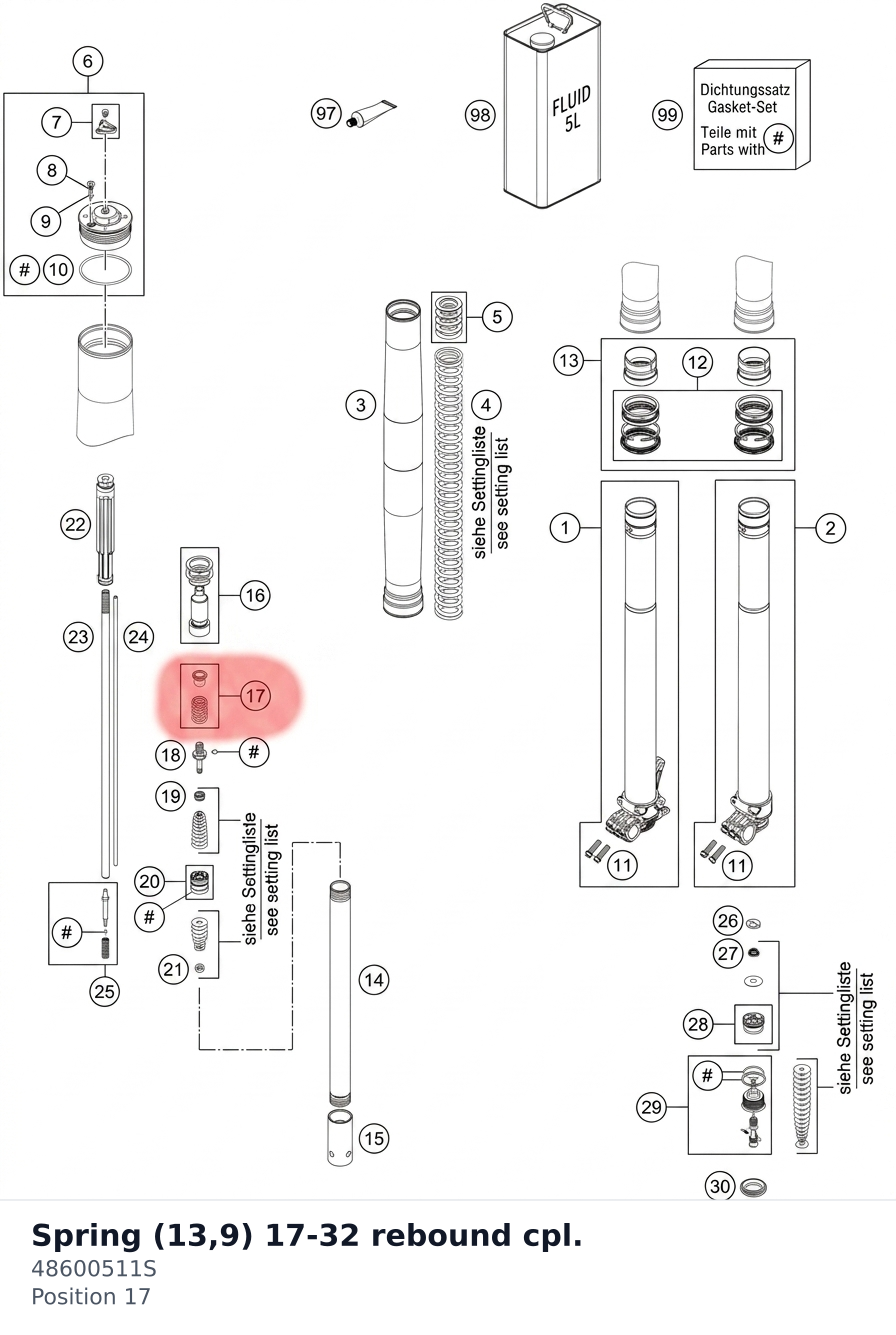 Diagram preview: Spring (13,9) 17-32 rebound cpl. (48600511S)
