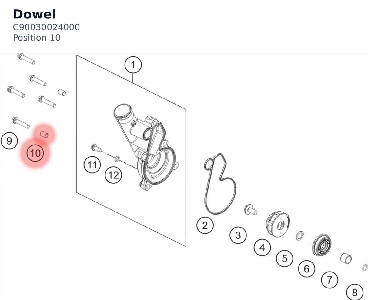 Diagram preview: Dowel (C90030024000)