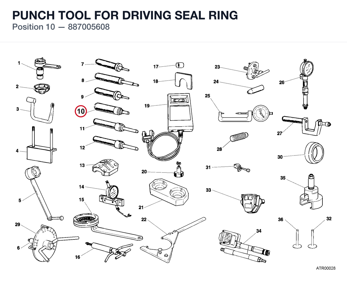 PUNCH TOOL FOR DRIVING SEAL RING