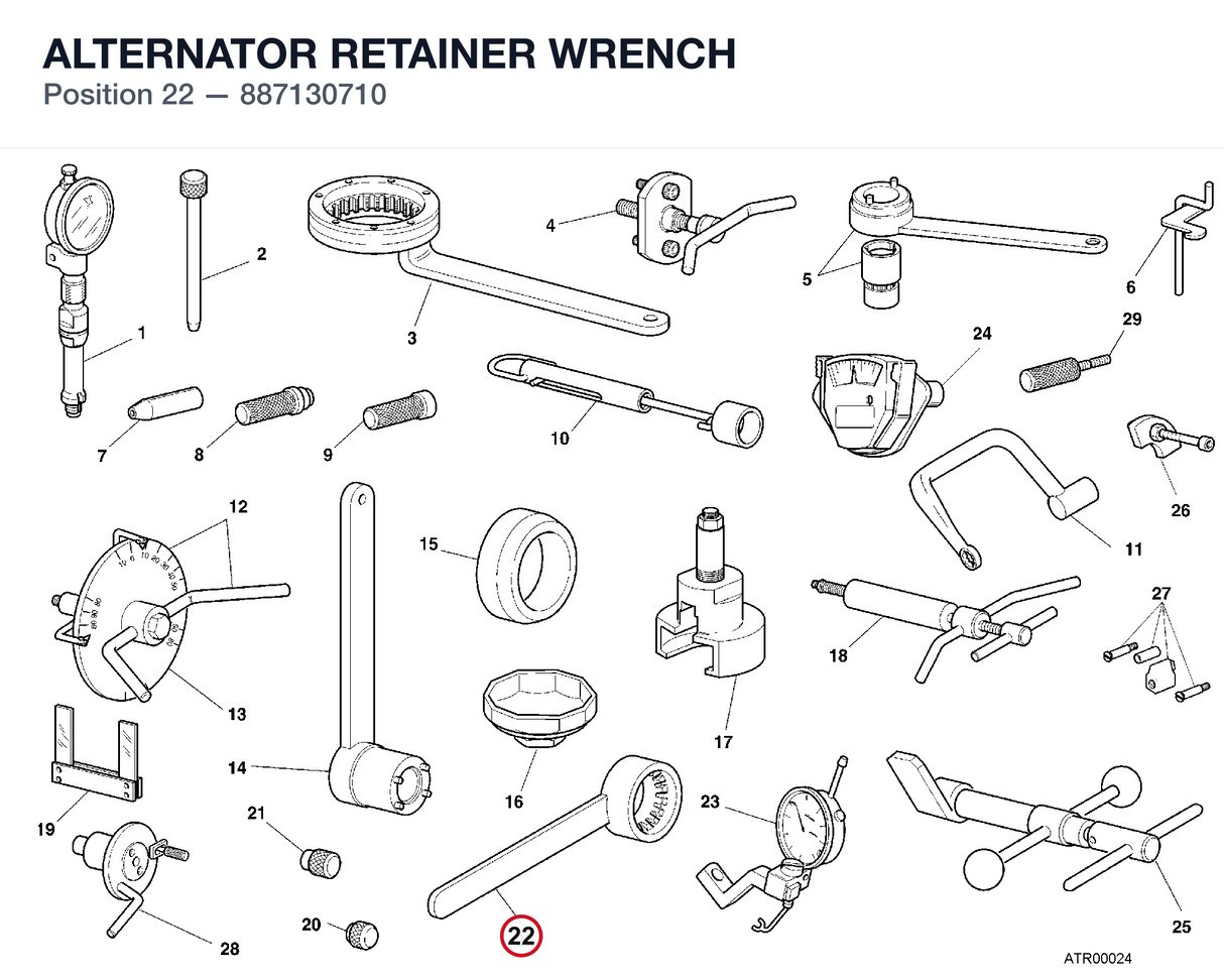 ALTERNATOR RETAINER WRENCH