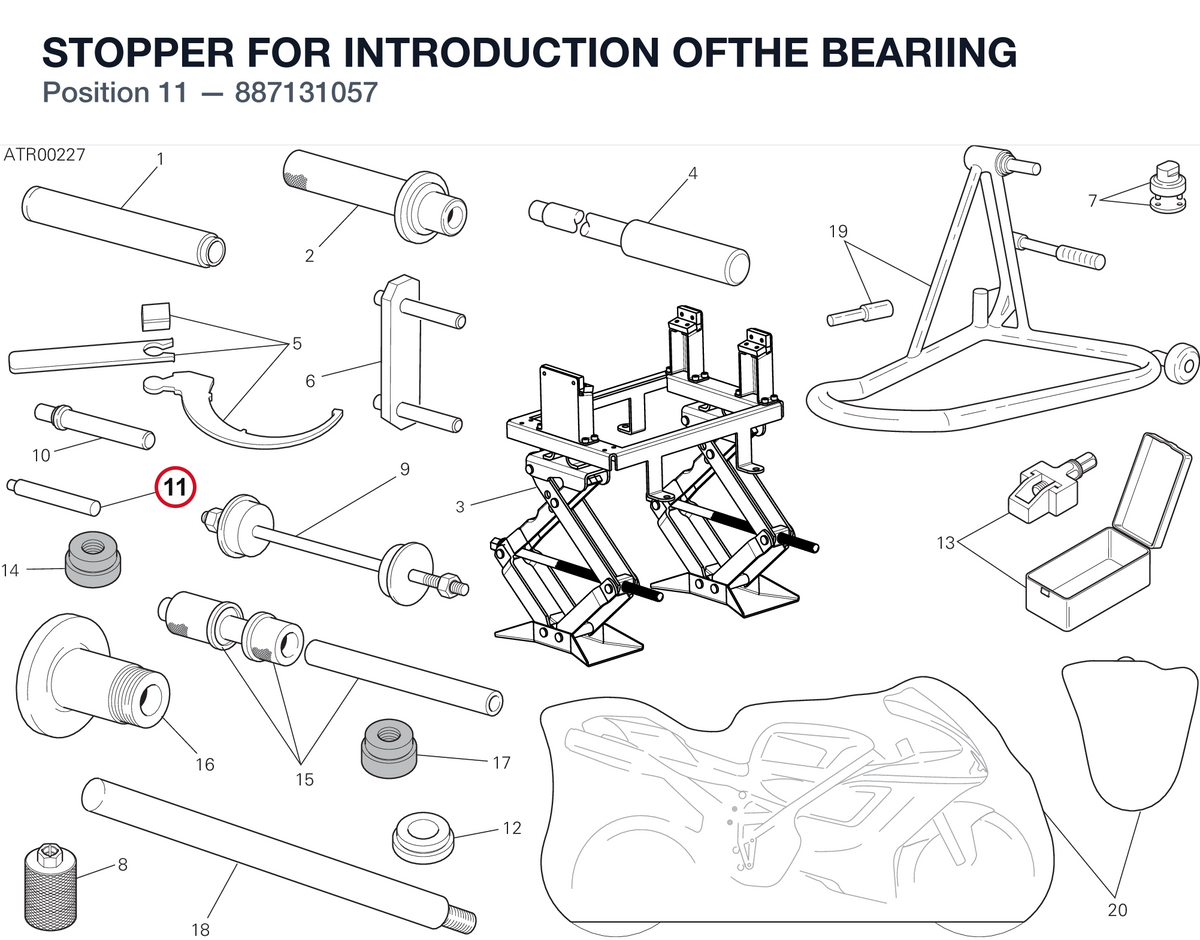 STOPPER FOR INTRODUCTION OFTHE BEARIING