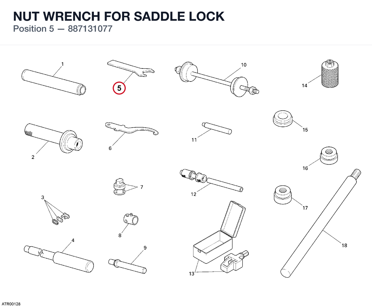 NUT WRENCH FOR SADDLE LOCK