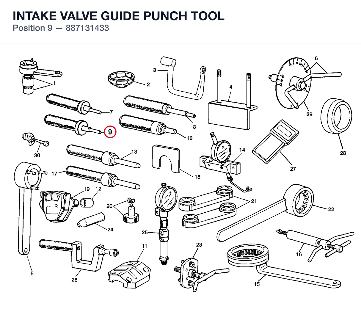 INTAKE VALVE GUIDE PUNCH TOOL