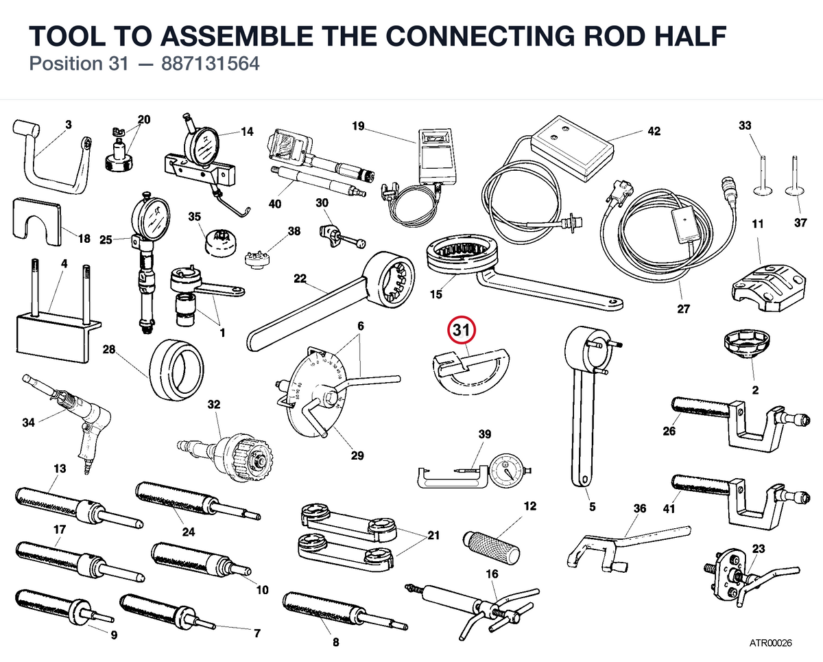 TOOL TO ASSEMBLE THE CONNECTING ROD HALF