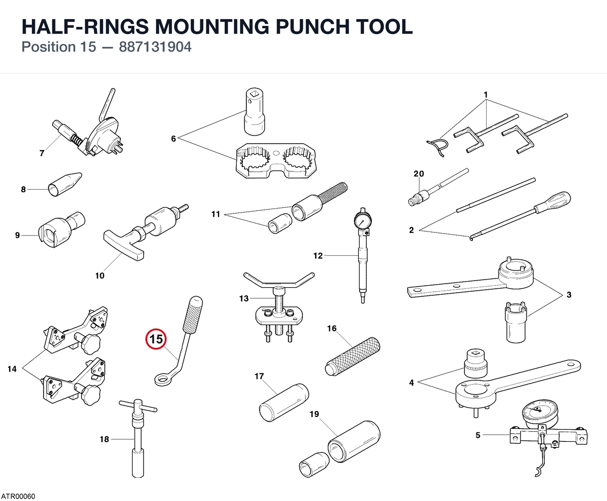 HALF-RINGS MOUNTING PUNCH TOOL