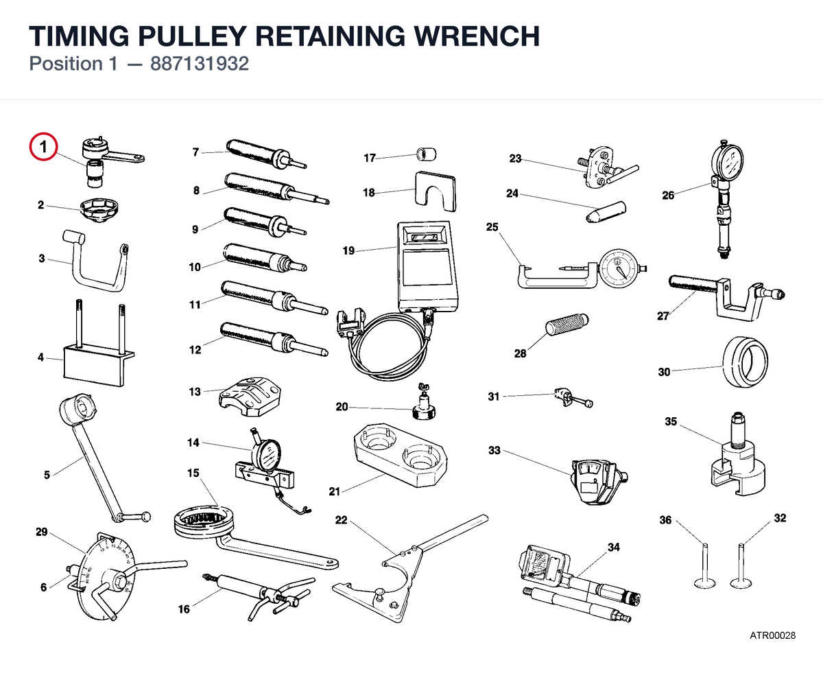 TIMING PULLEY RETAINING WRENCH