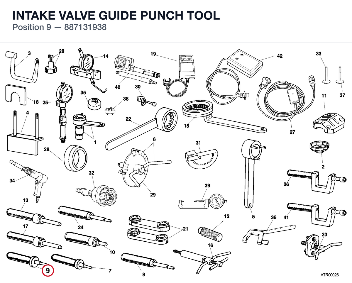 INTAKE VALVE GUIDE PUNCH TOOL
