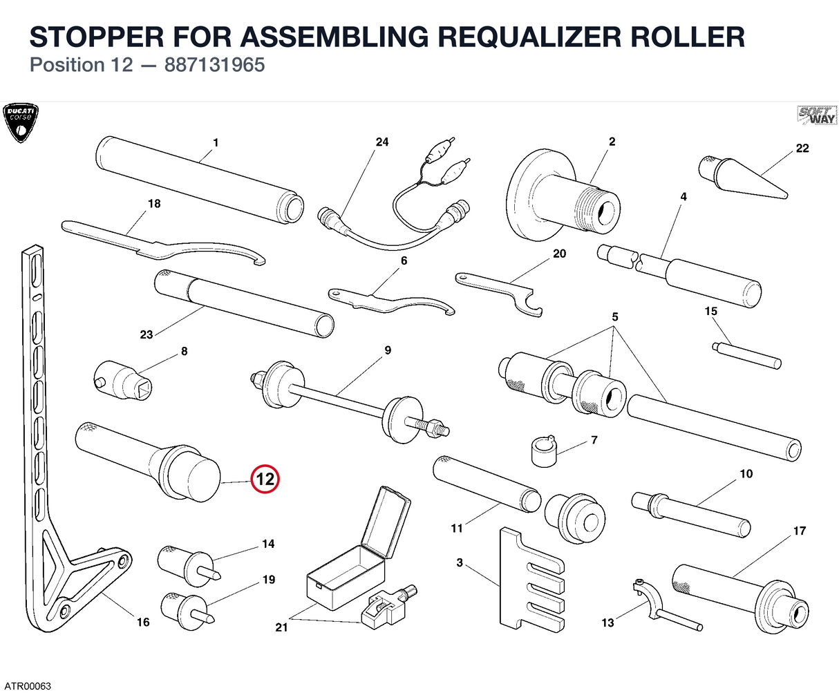 STOPPER FOR ASSEMBLING REQUALIZER ROLLER