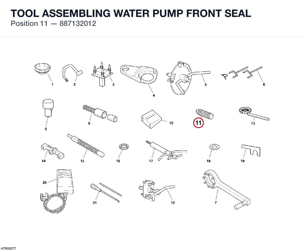 TOOL ASSEMBLING WATER PUMP FRONT SEAL