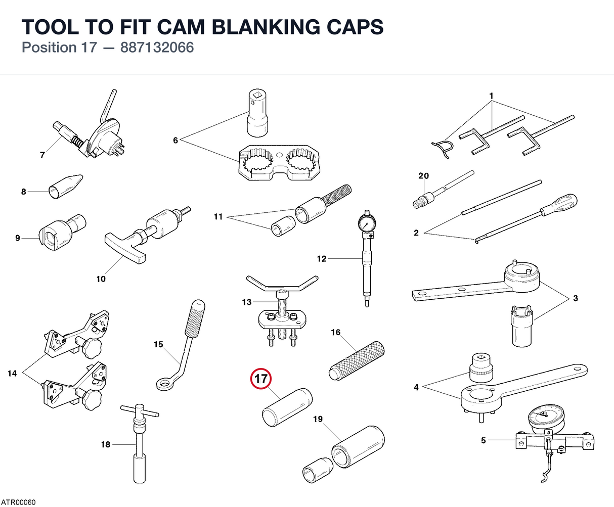 TOOL TO FIT CAM BLANKING CAPS