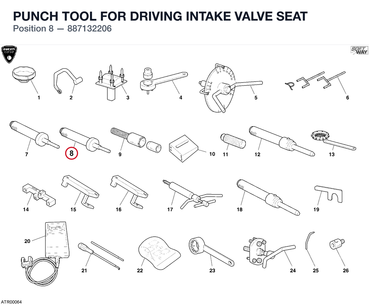PUNCH TOOL FOR DRIVING INTAKE VALVE SEAT