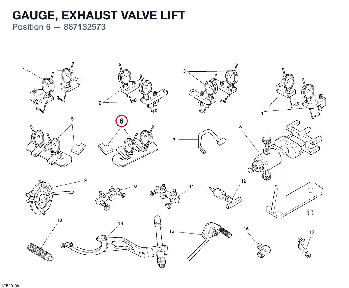 GAUGE, EXHAUST VALVE LIFT